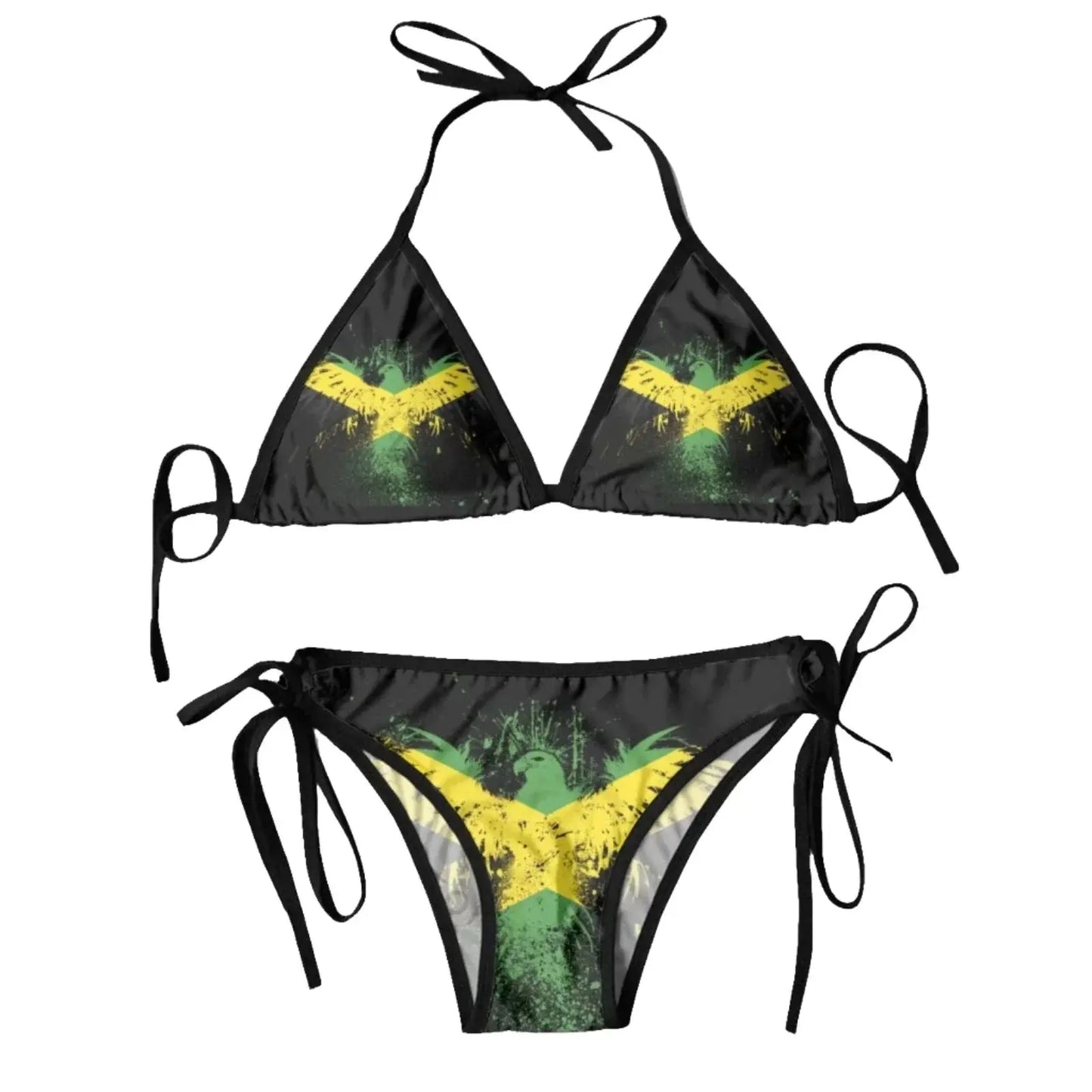 Sexikinis Swim Jamaican Flag Women's Two-Piece Swimsuit - Vacation Ready, Premium Quality