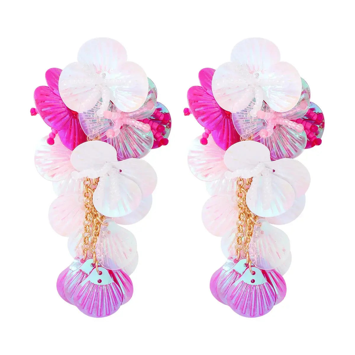 Earrings - Colorful Shell - Women's Statement Jewelry