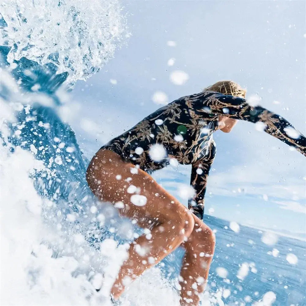 Sexikinis Swim One Piece Women's Long Sleeve Swimsuit Beach & Pool Coverage Quick Dry