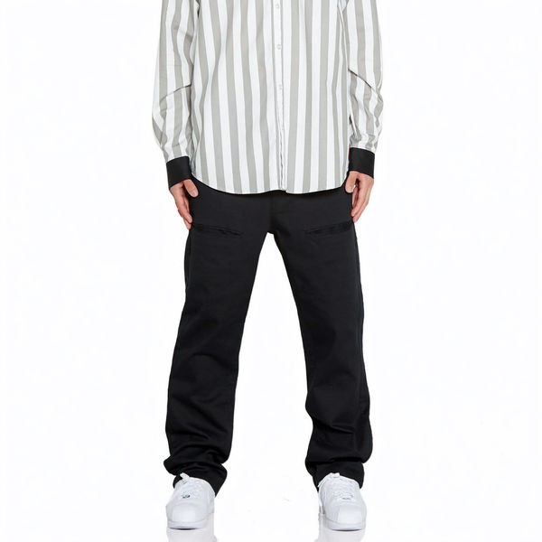 Konus Men's Baggy Chino Pants in Black