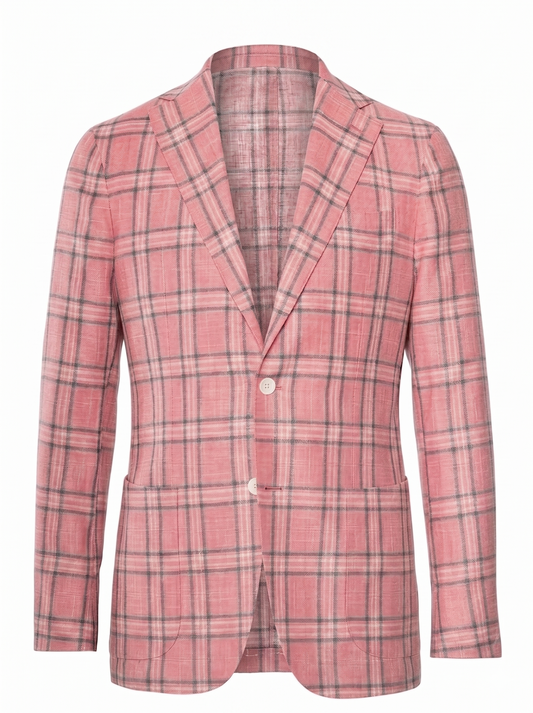 Sartorio Double-Windowpane Virgin Wool-Silk Sport Jacket
