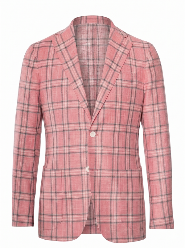 Sartorio Double-Windowpane Virgin Wool-Silk Sport Jacket