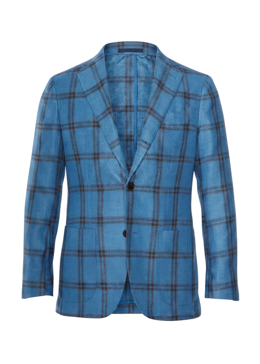 Sartorio Double Windowpane Wool Sport Jacket