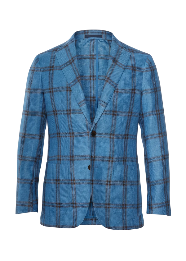 Sartorio Double Windowpane Wool Sport Jacket