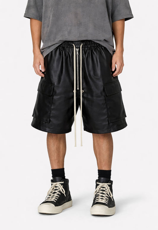 NOIR SHINE CARGO SHORTS