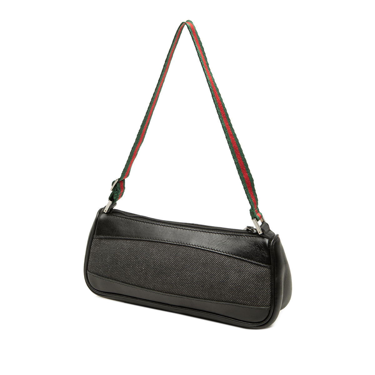Shoulder Bag Denim Web Black (Pre-Owned)