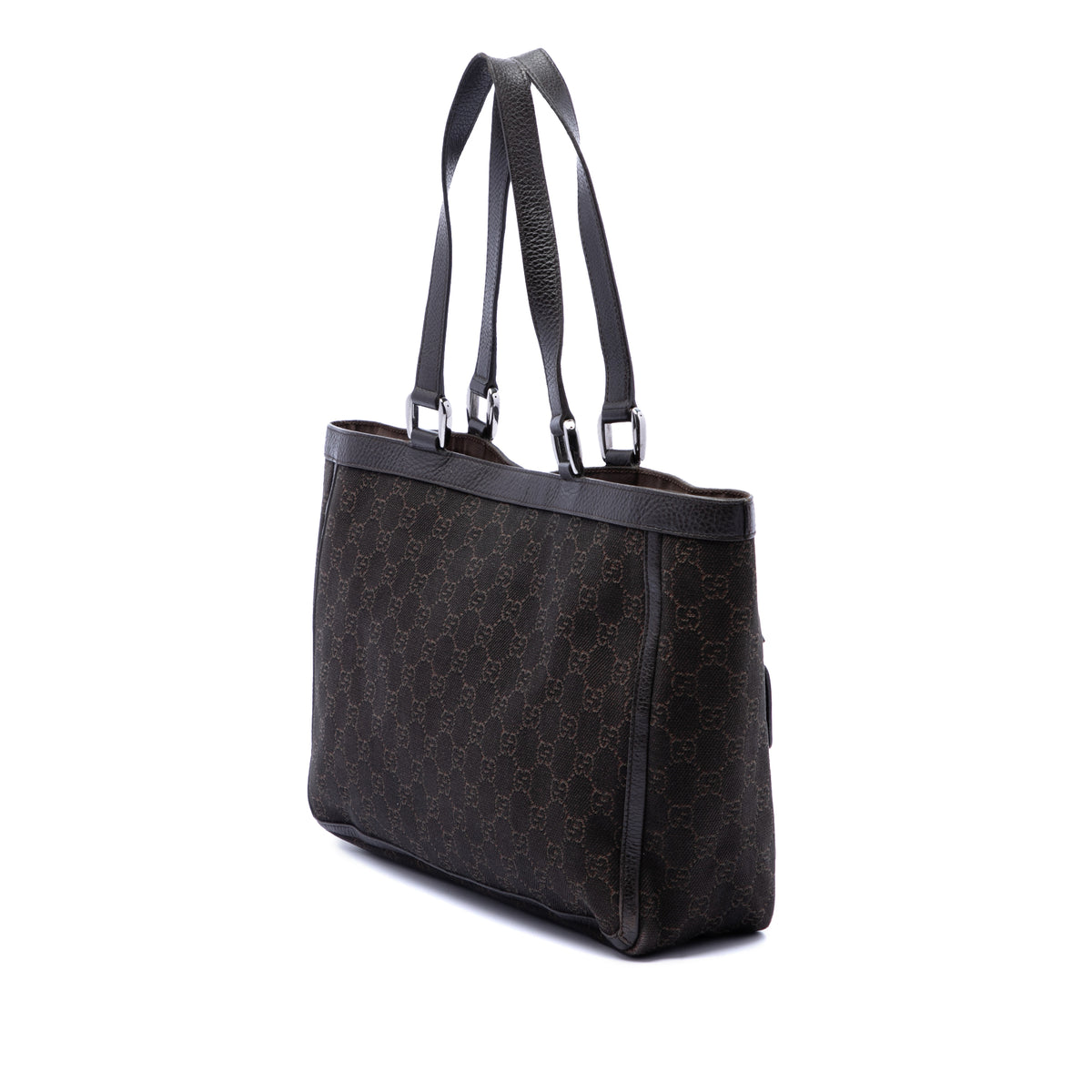 Tote Bag Abbey D-Ring Denim Brown (Pre-Owned)
