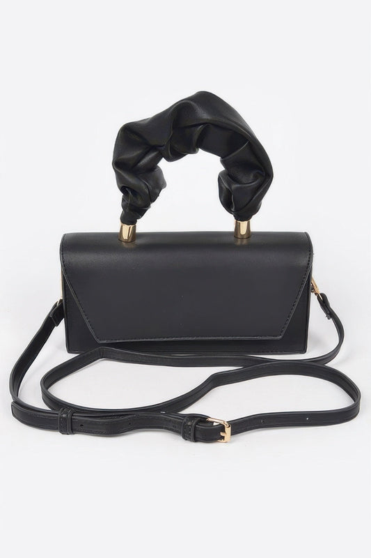 SOHO Wrinkled Handle Flap Clutch - New Collection Los Angeles - BYMANYC ® New York