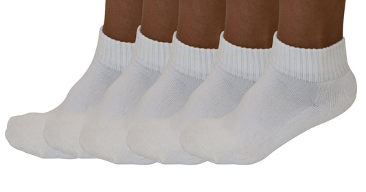 1/4 Crew Bamboo Viscose Socks Unisex Natural Color - 5-Pack