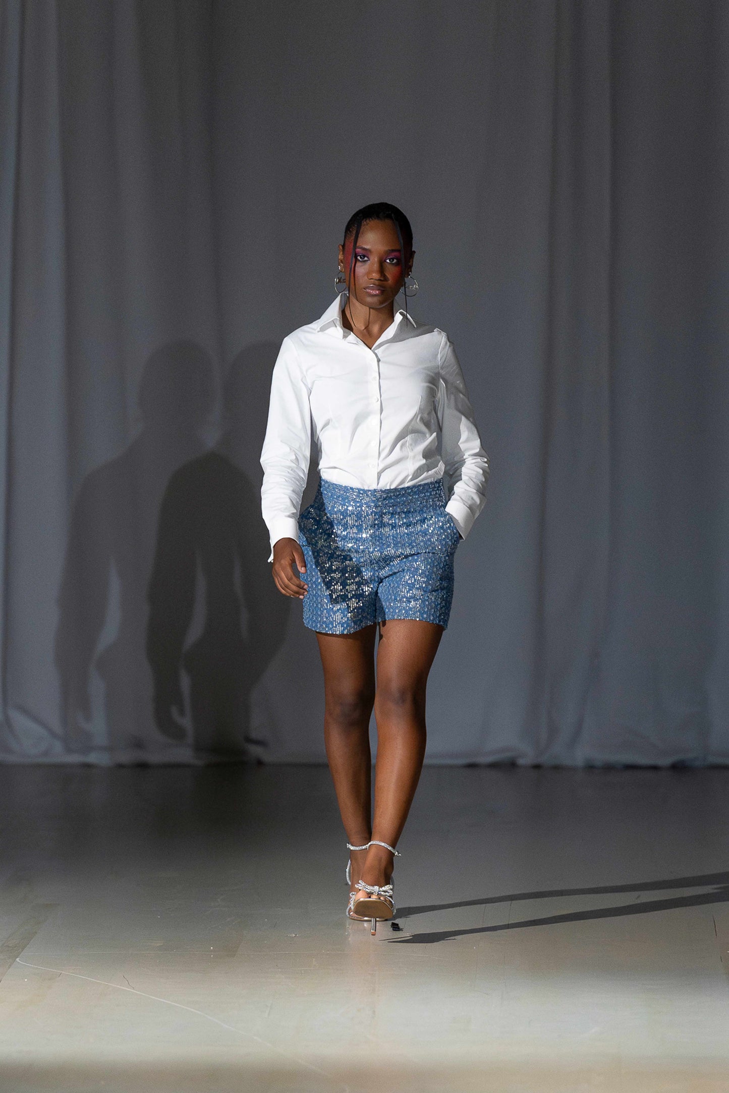 Lucy Sequin Denim Shorts