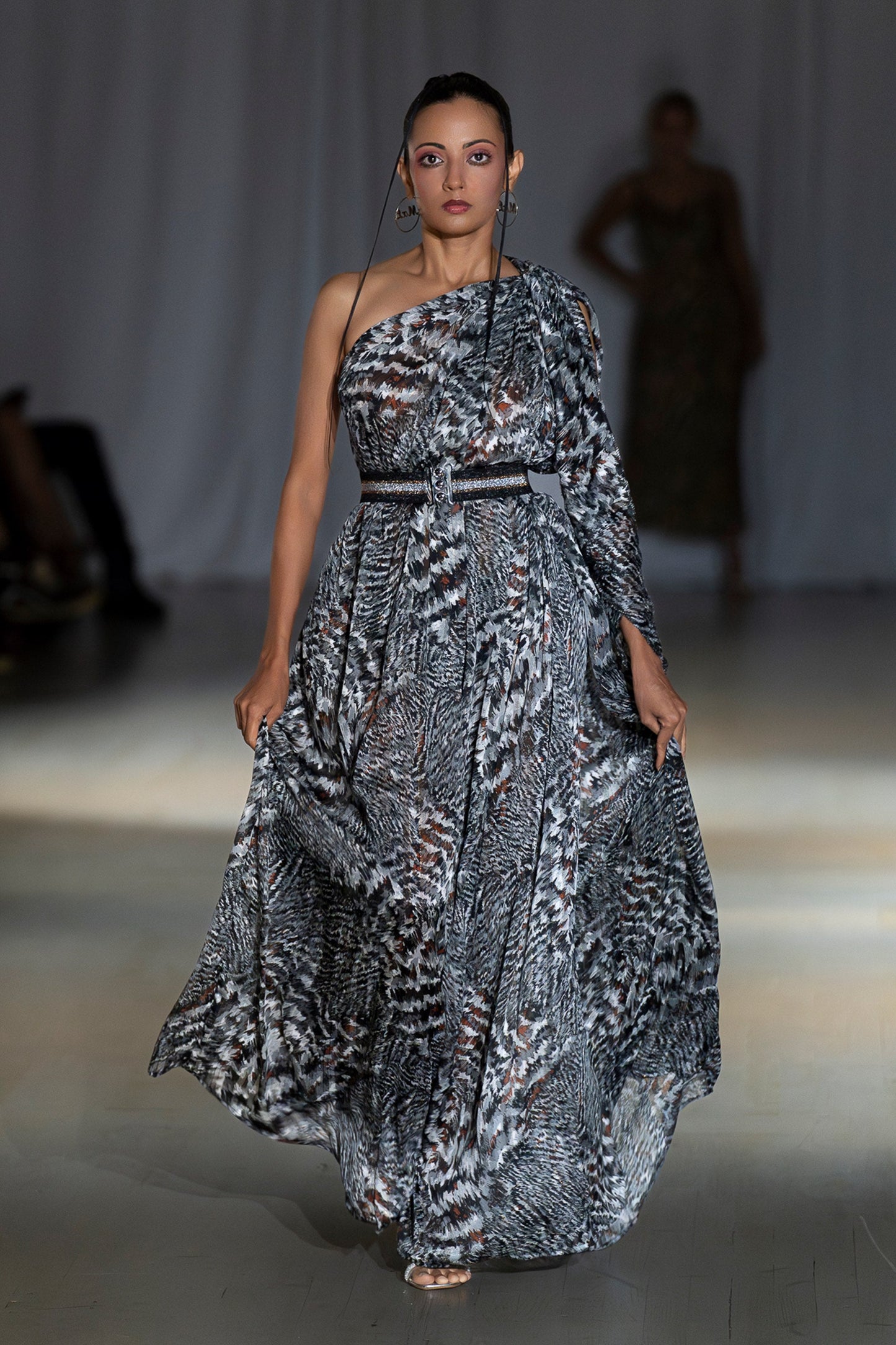 Jasmine Chiffon One-Shoulder Dress