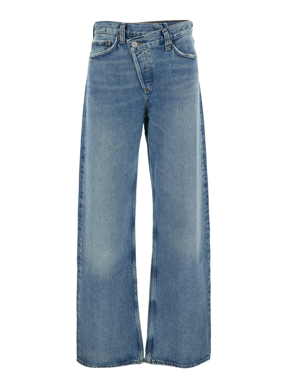 Jeans Asymmetrical Wide Leg Blue