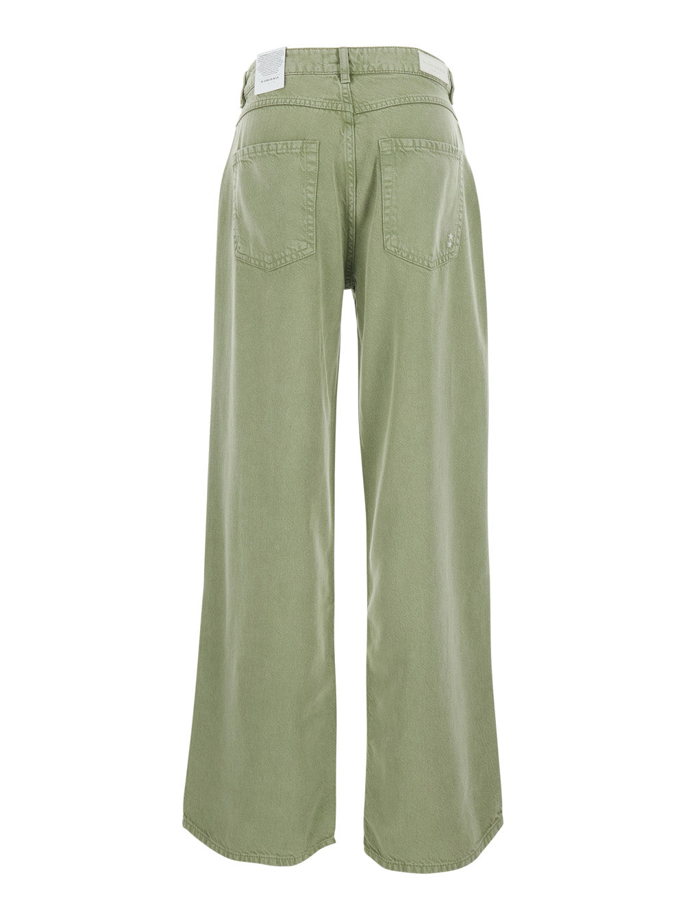 Wide Jeans in Bleached Green