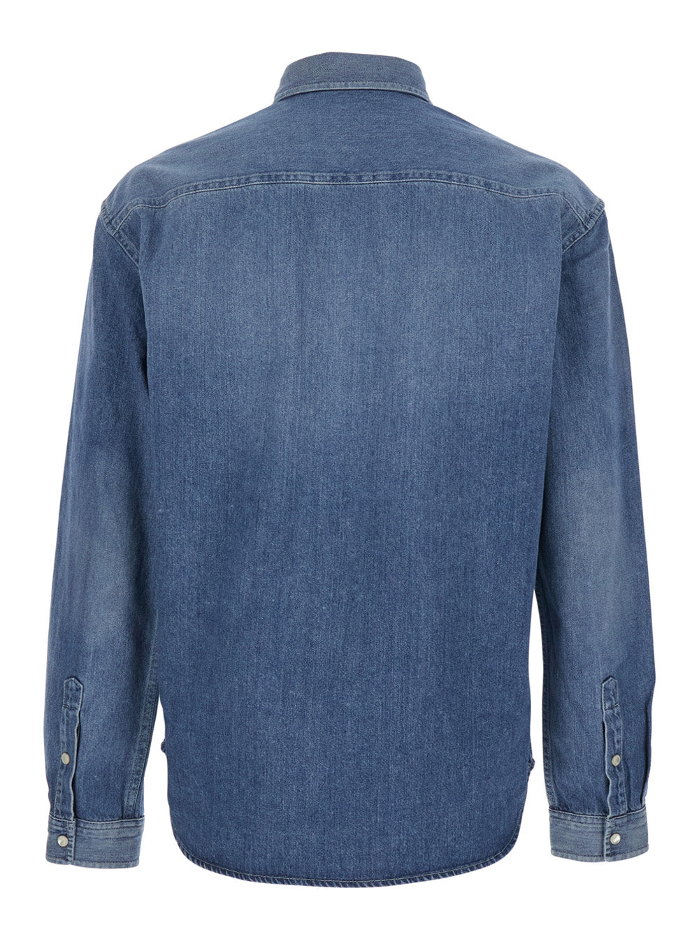 Long Sleeve Denim Shirt Blue