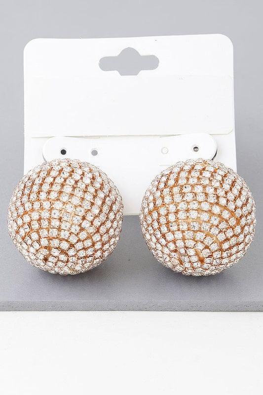 STUDIO 54 Bejeweled Rhinestone Disco Earrings: BYMANYC ® New York