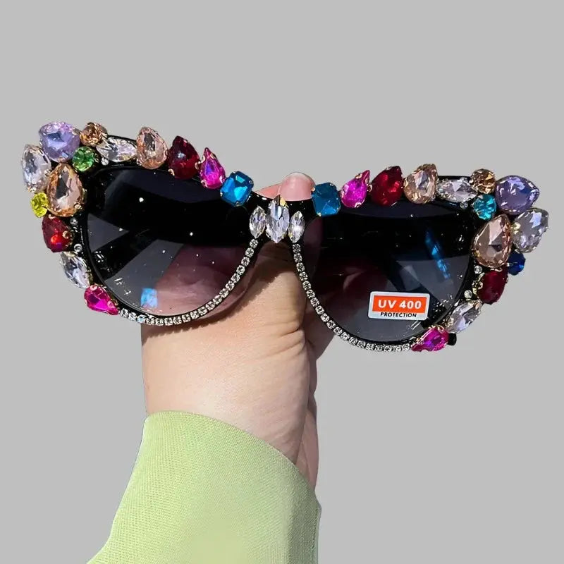 Sunglasses - Bejeweled - Cat Eye Fashion Statement