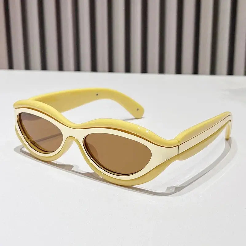 Sexikinis Swim Oval Cat Eye Sunglasses Women's Fashion Sun Protection Shades