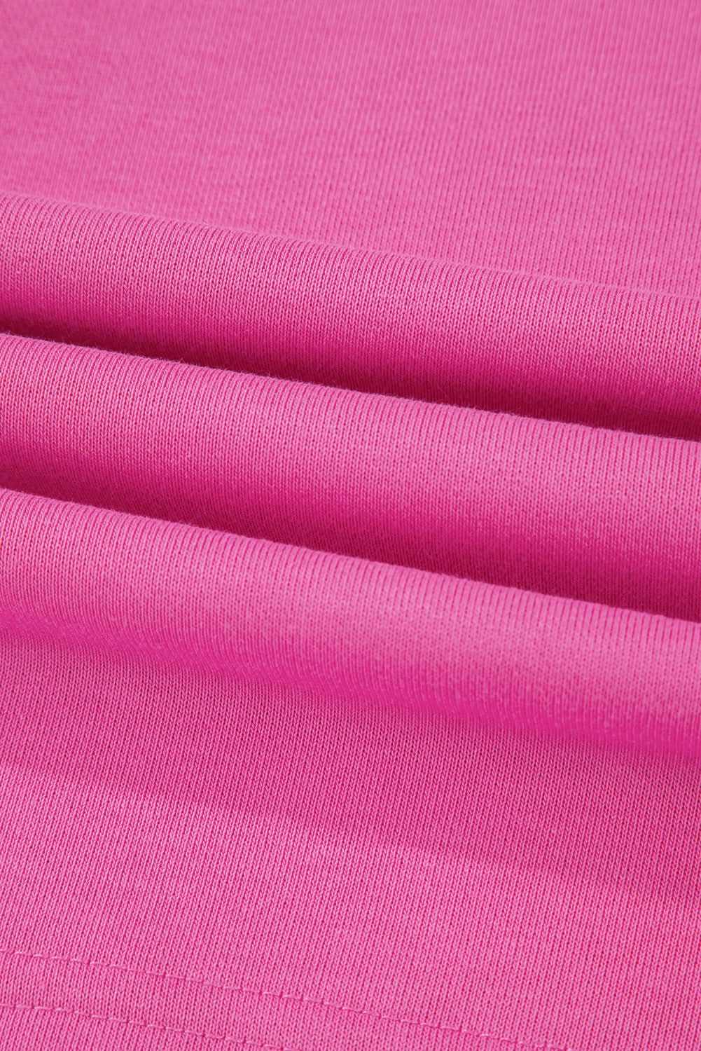 Love Salve Pink Hoodie Women's Daily Cropped Drawstring Winter Top