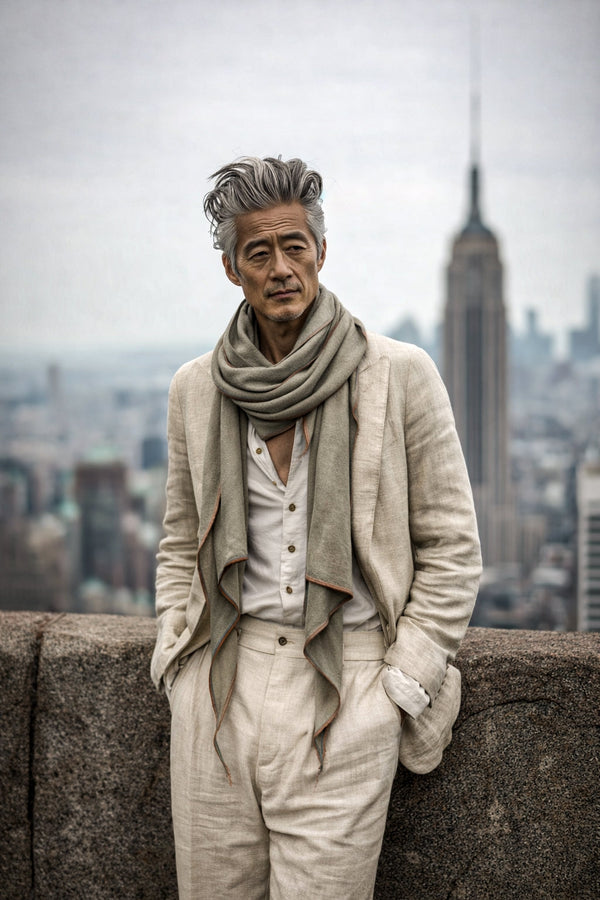 Sage Crossroads Linen Scarf