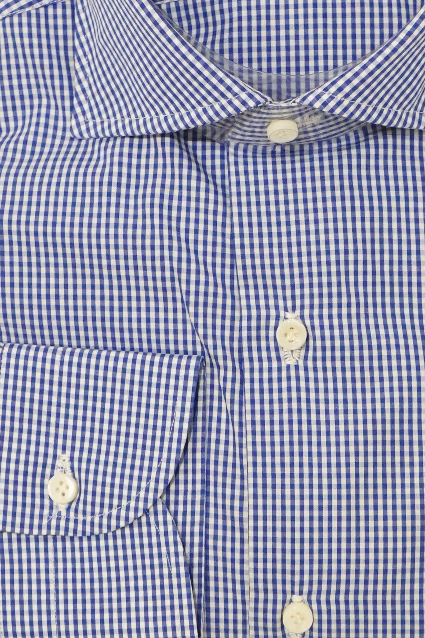 Sartorio Micro Gingham Cotton Dress Shirt