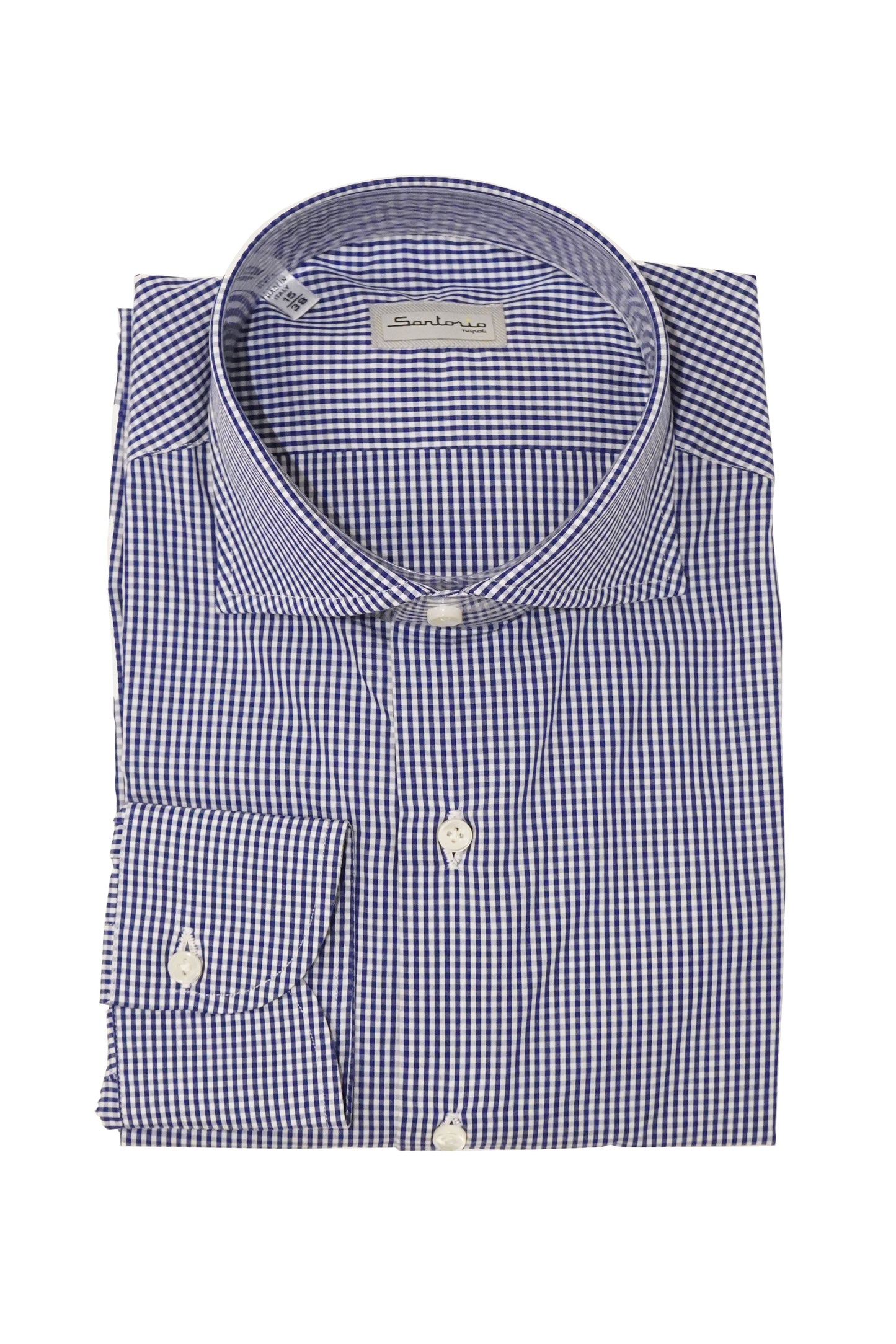 Sartorio Micro Gingham Cotton Dress Shirt