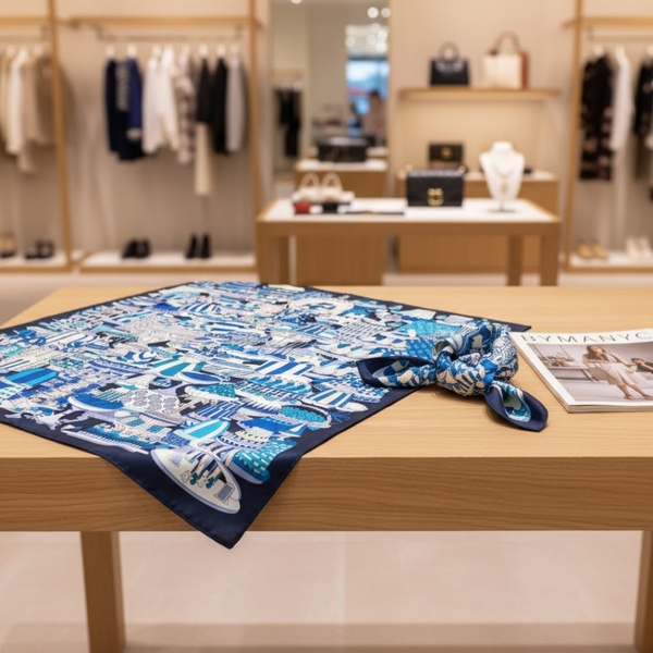 Scarf AQUATIC ODYSSEY Metropolitan Collection BYMANYC ® New York