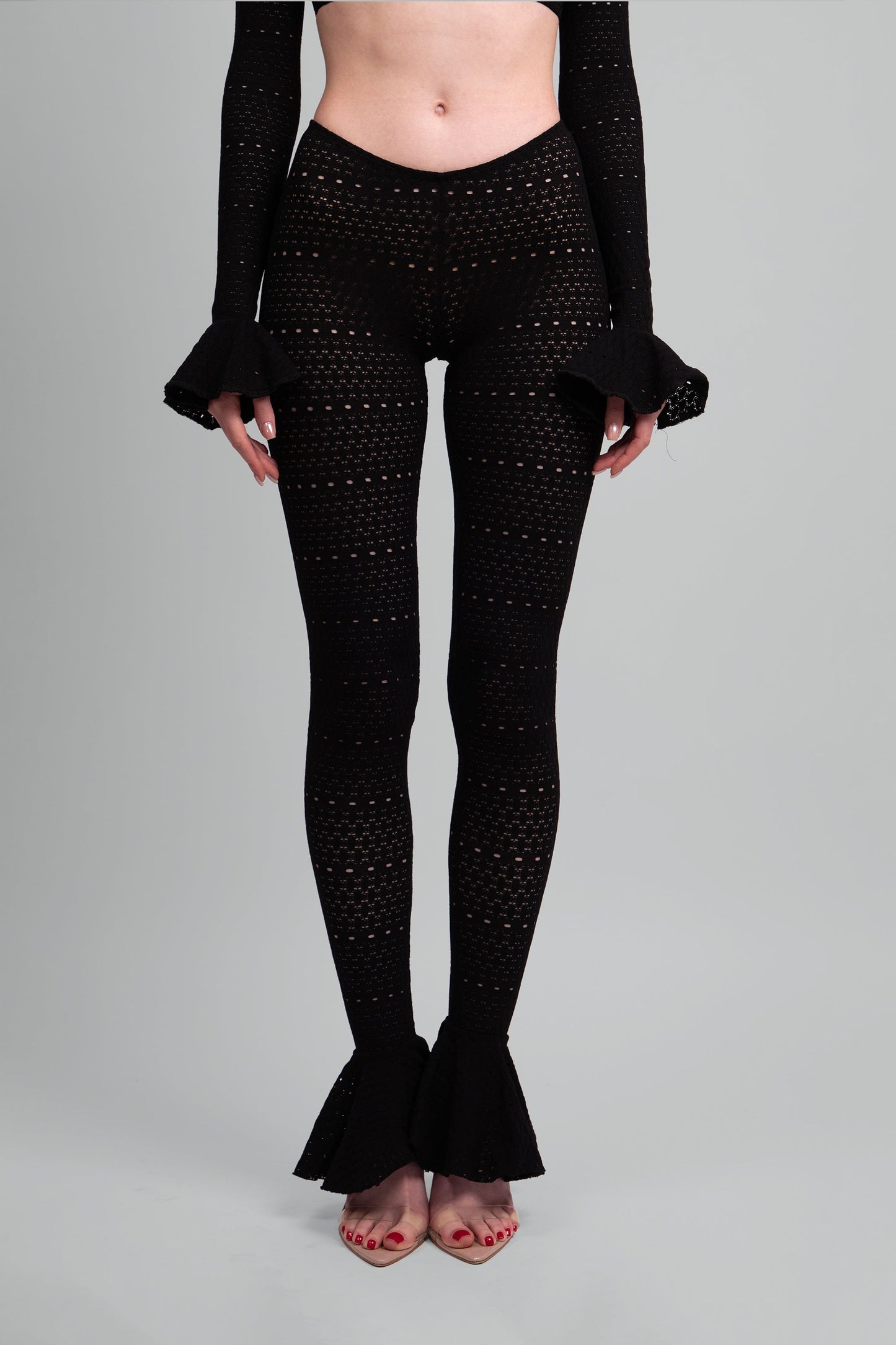 Scarlet Lace Knit Two-Piece Set