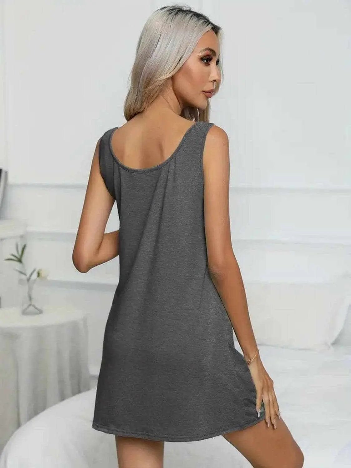 Mini Dress - Scoop Neck - Full Size Fit