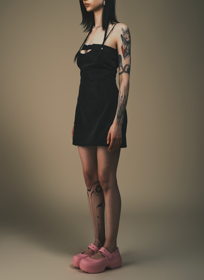 DAWANG Fen Denim Mini Dress