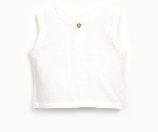 Play Up - Baby Jersey Sleeveless T-Shirt, White