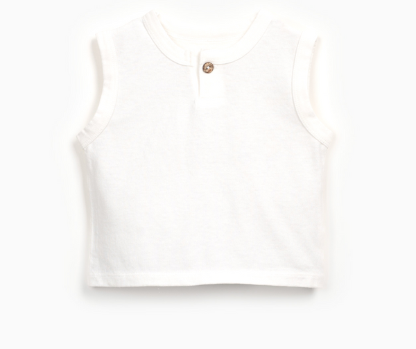 Play Up - Baby Jersey Sleeveless T-Shirt, White