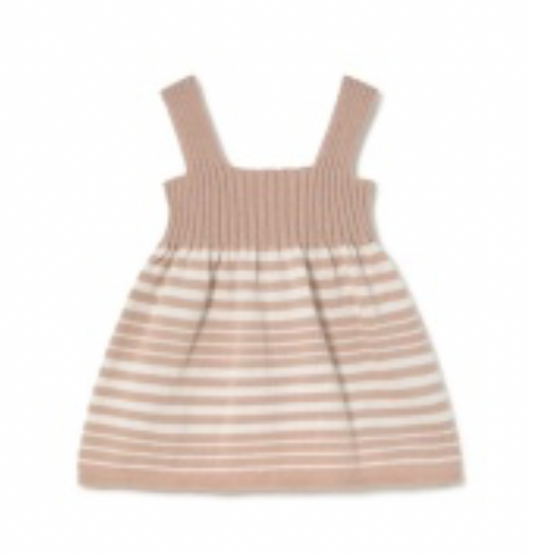 LI + ME - Irregular Striped Knit Skirt, Cream Candy