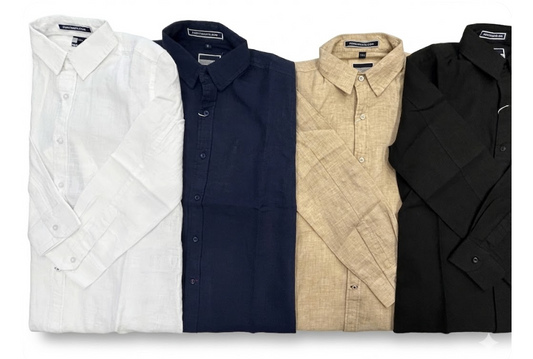 Pier st barths linen solid button downs