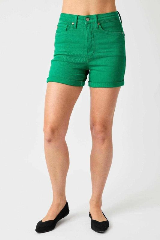 Denim Shorts - Curve-Enhancing Sculpting - Vibrant Wash