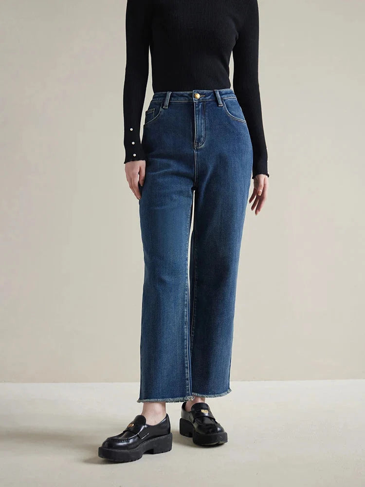 Loran High-Rise Fleece-Lined Winter Jeans