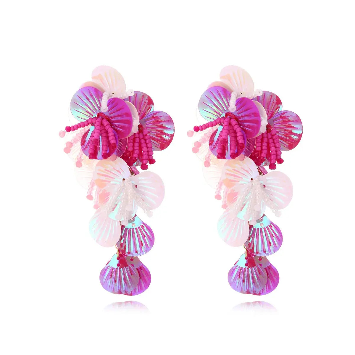 Earrings - Colorful Shell - Women's Statement Jewelry