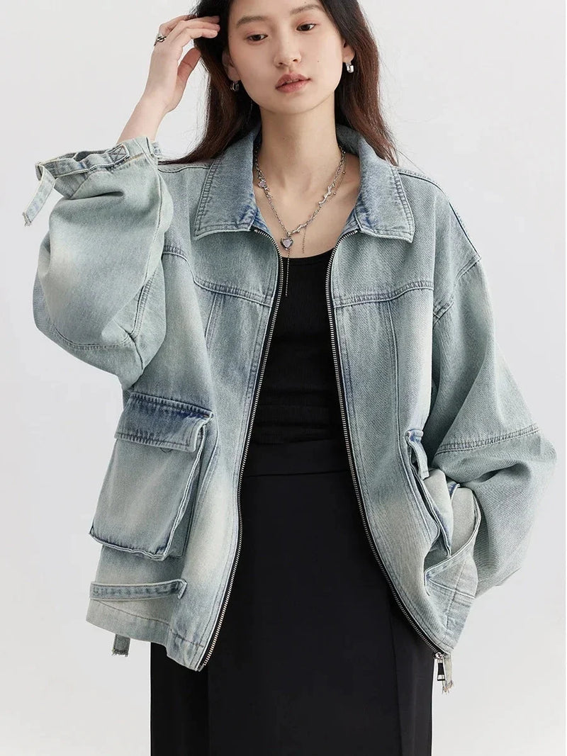 Loran Relaxed Denim Jacket in Blue