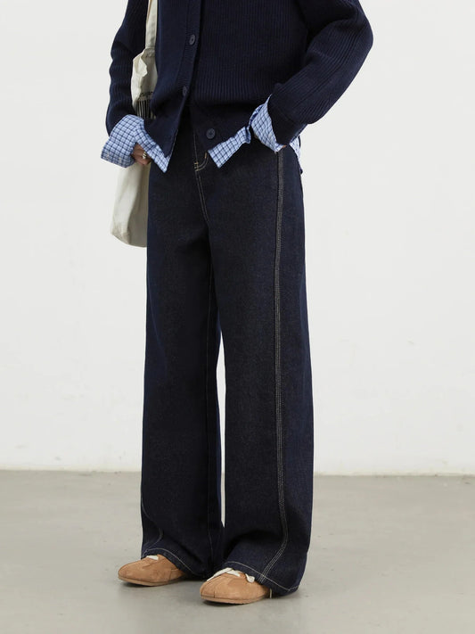 Loran High-Rise Loose Wide-Leg Jeans in Blue, view 2