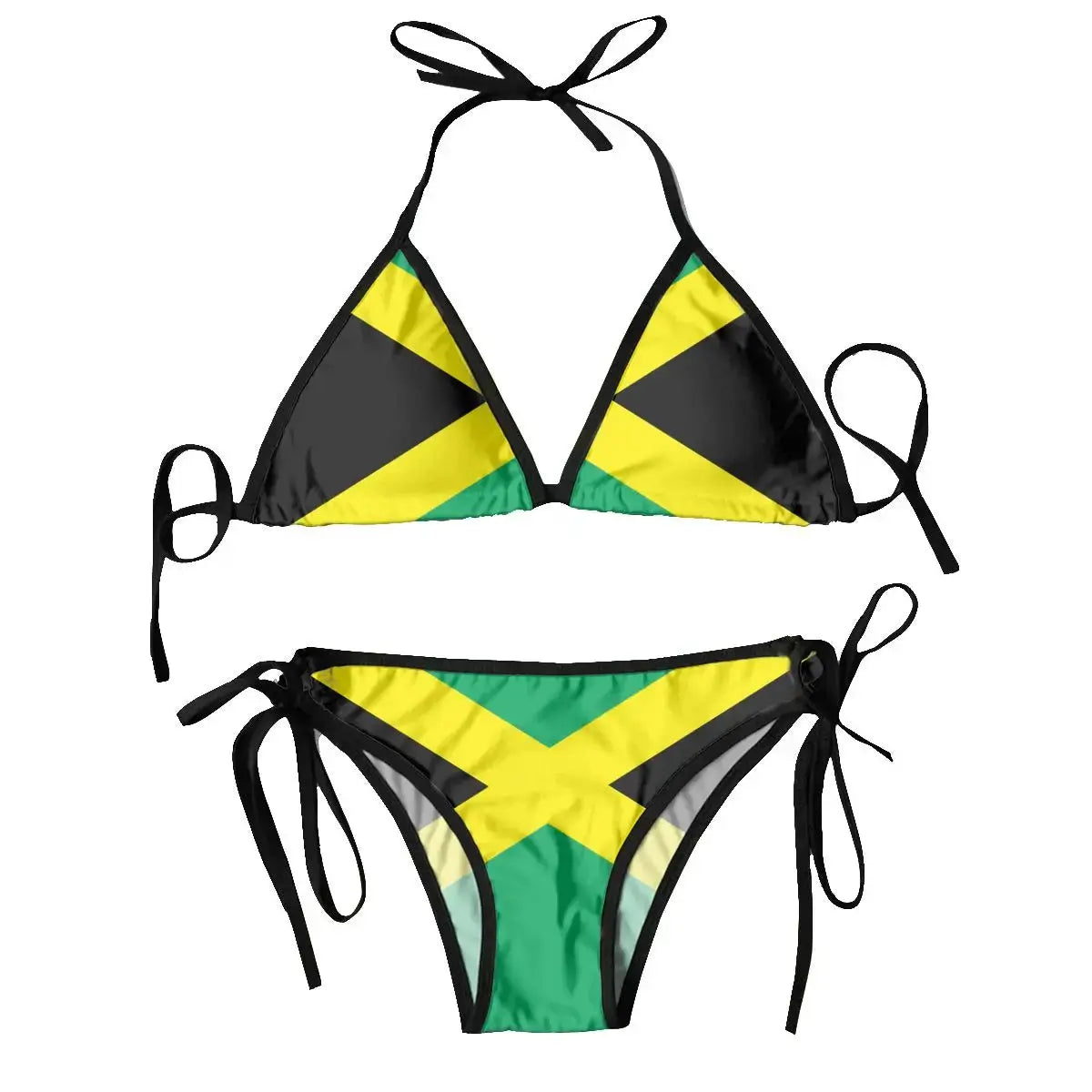 Sexikinis Swim Jamaican Flag Women's Two-Piece Swimsuit - Vacation Ready, Premium Quality