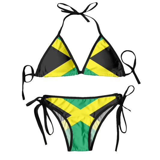 Sexikinis Swim Jamaican Flag Women's Two-Piece Swimsuit - Vacation Ready, Premium Quality