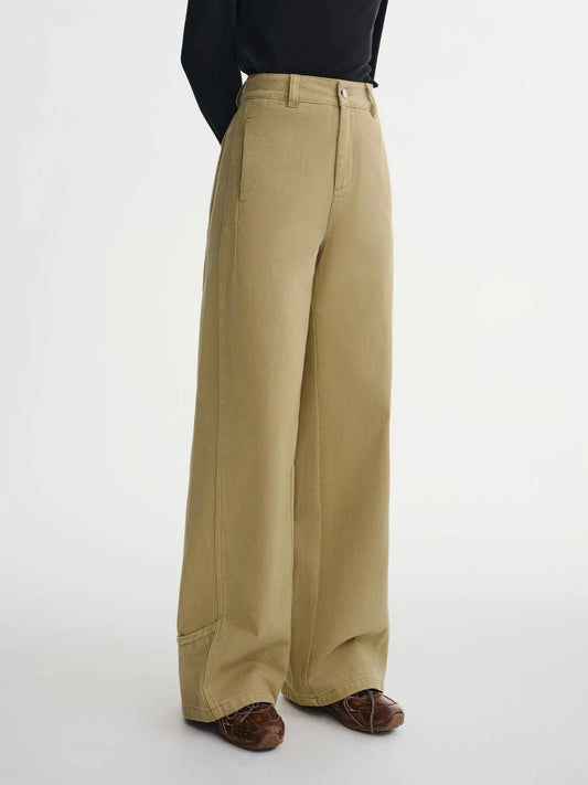 Loran Plus-Size Deconstructed Workwear Wide-Leg Jeans, view 2