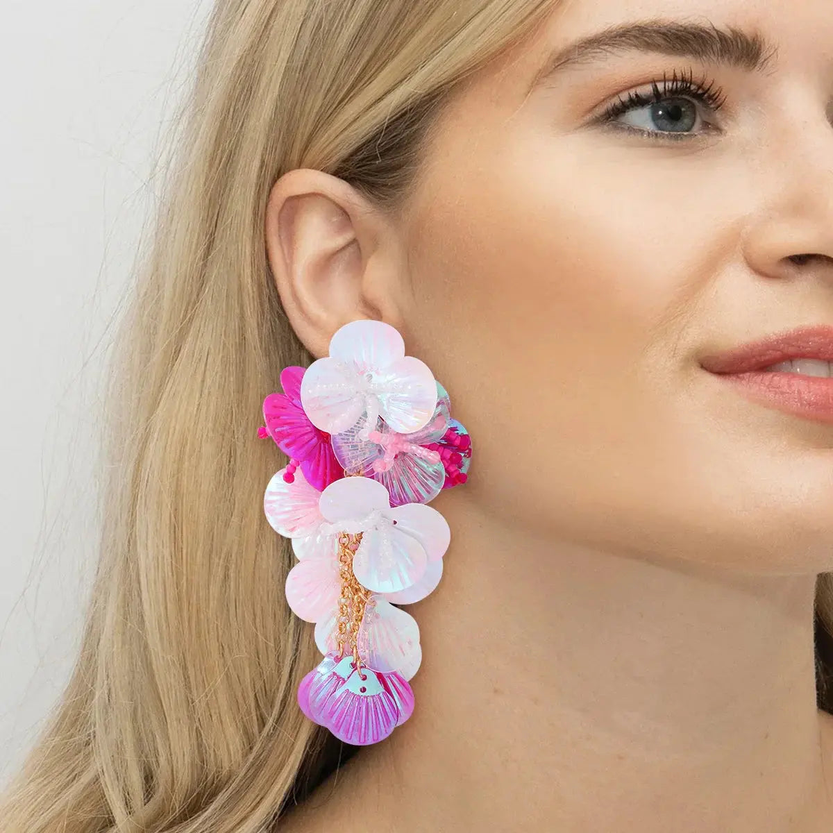 Earrings - Colorful Shell - Women's Statement Jewelry