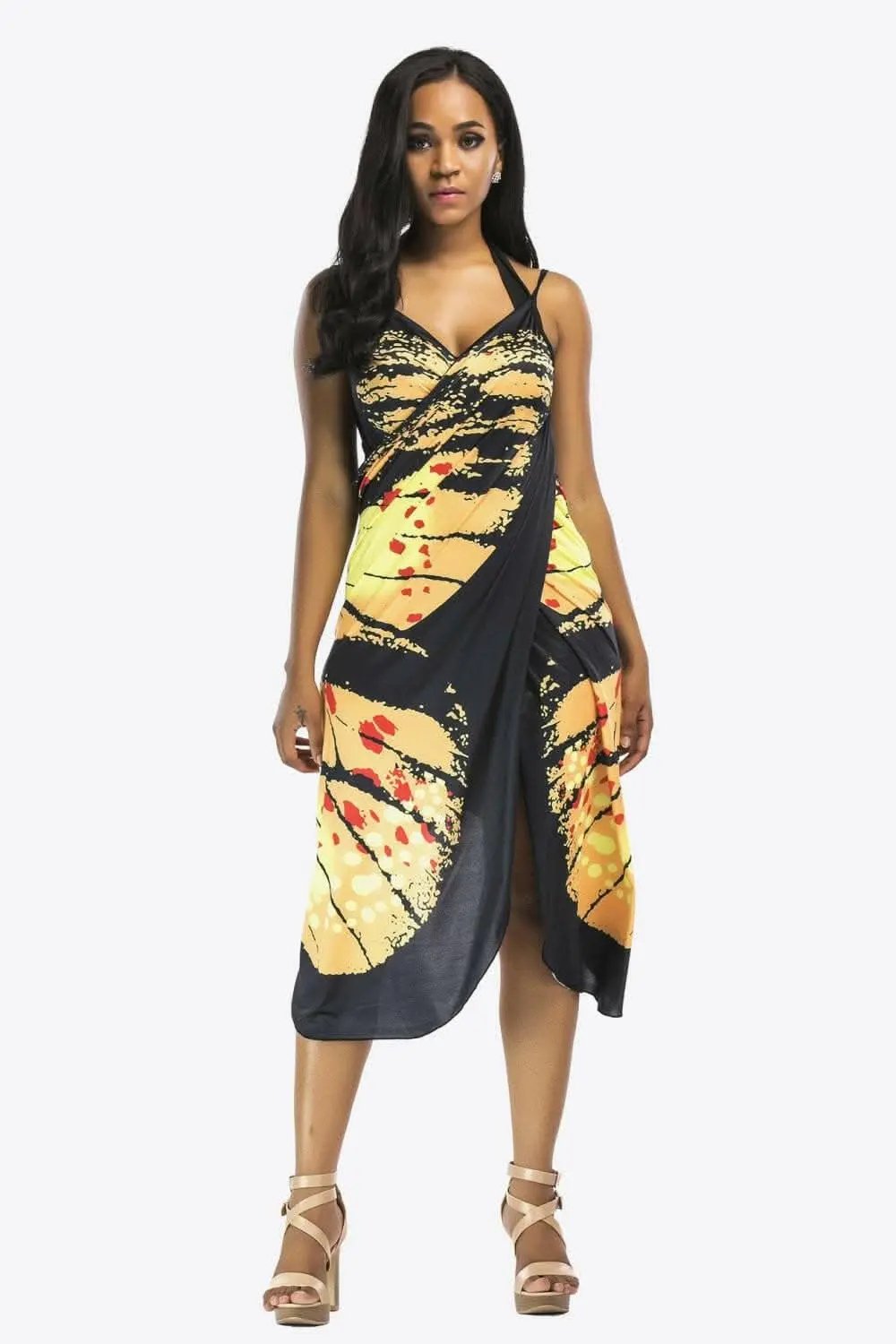 Trendsi swimwear - Sheer butterfly cover-up dress