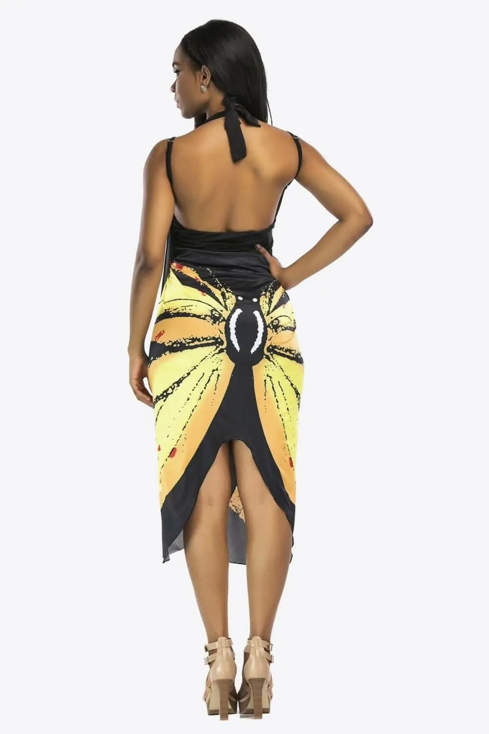 Trendsi swimwear - Sheer butterfly cover-up dress