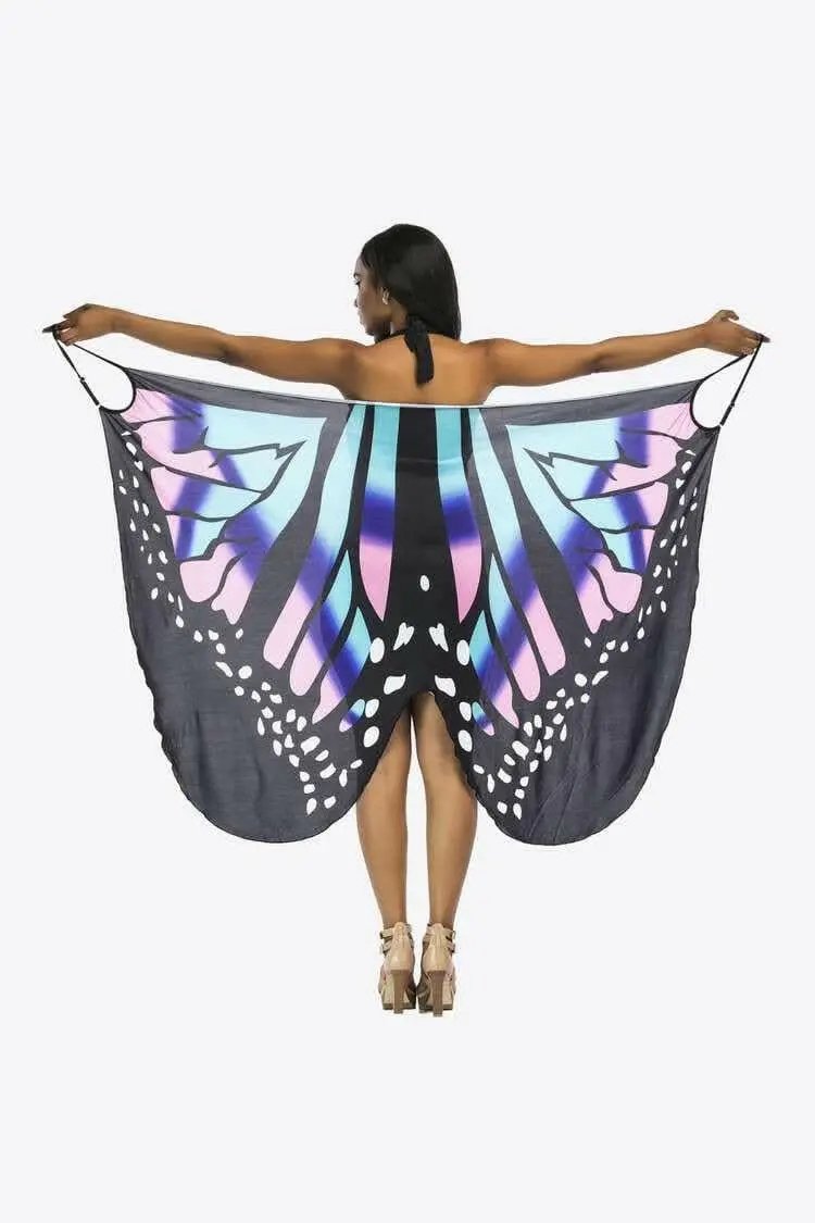 Trendsi swimwear - Sheer butterfly cover-up dress