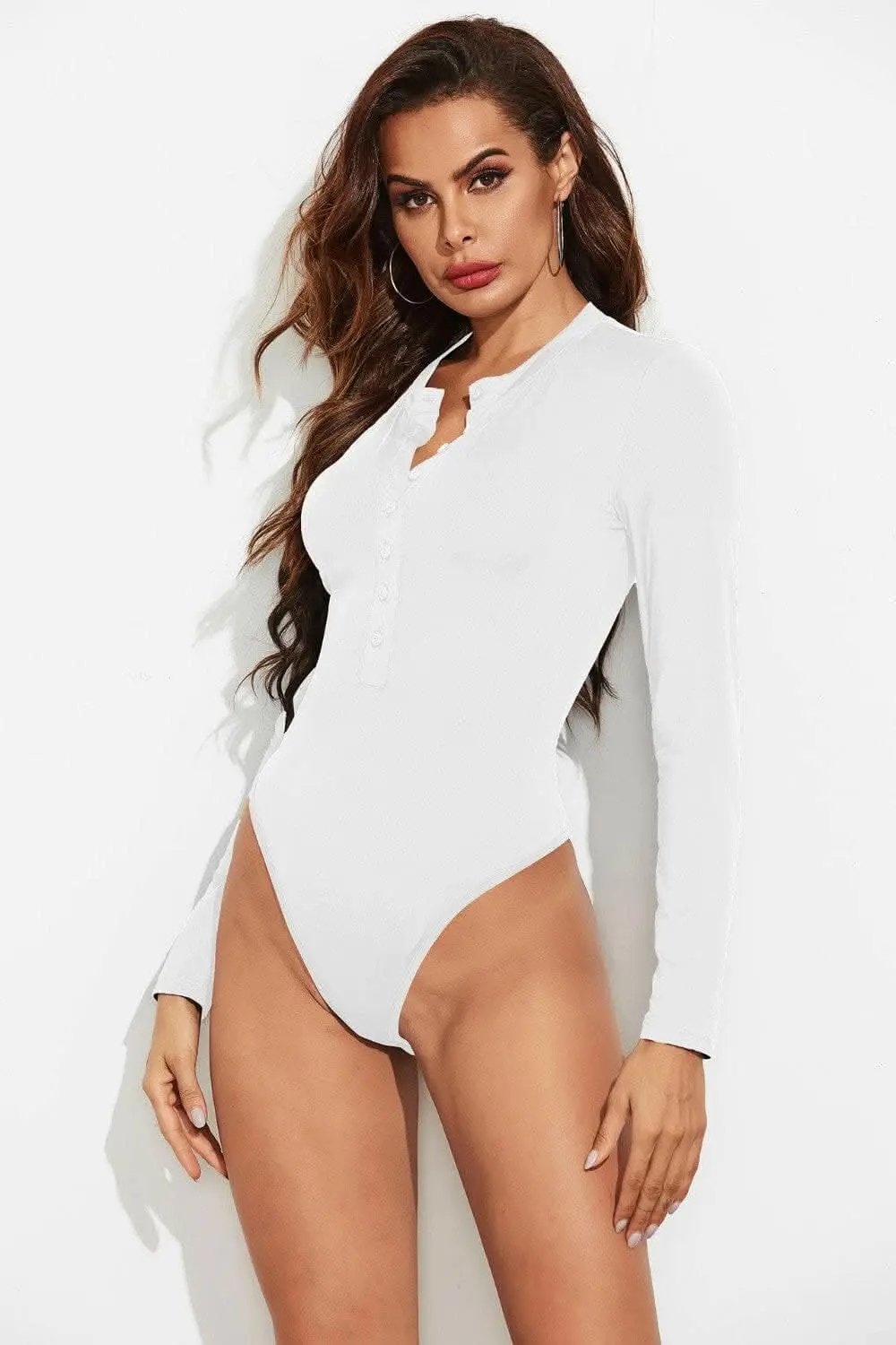 Trendsi Sheer long sleeve bodysuit