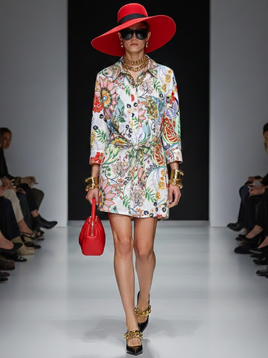 Short Dress New Collection BYMANYC ® New York • Garden Gala Multicolor