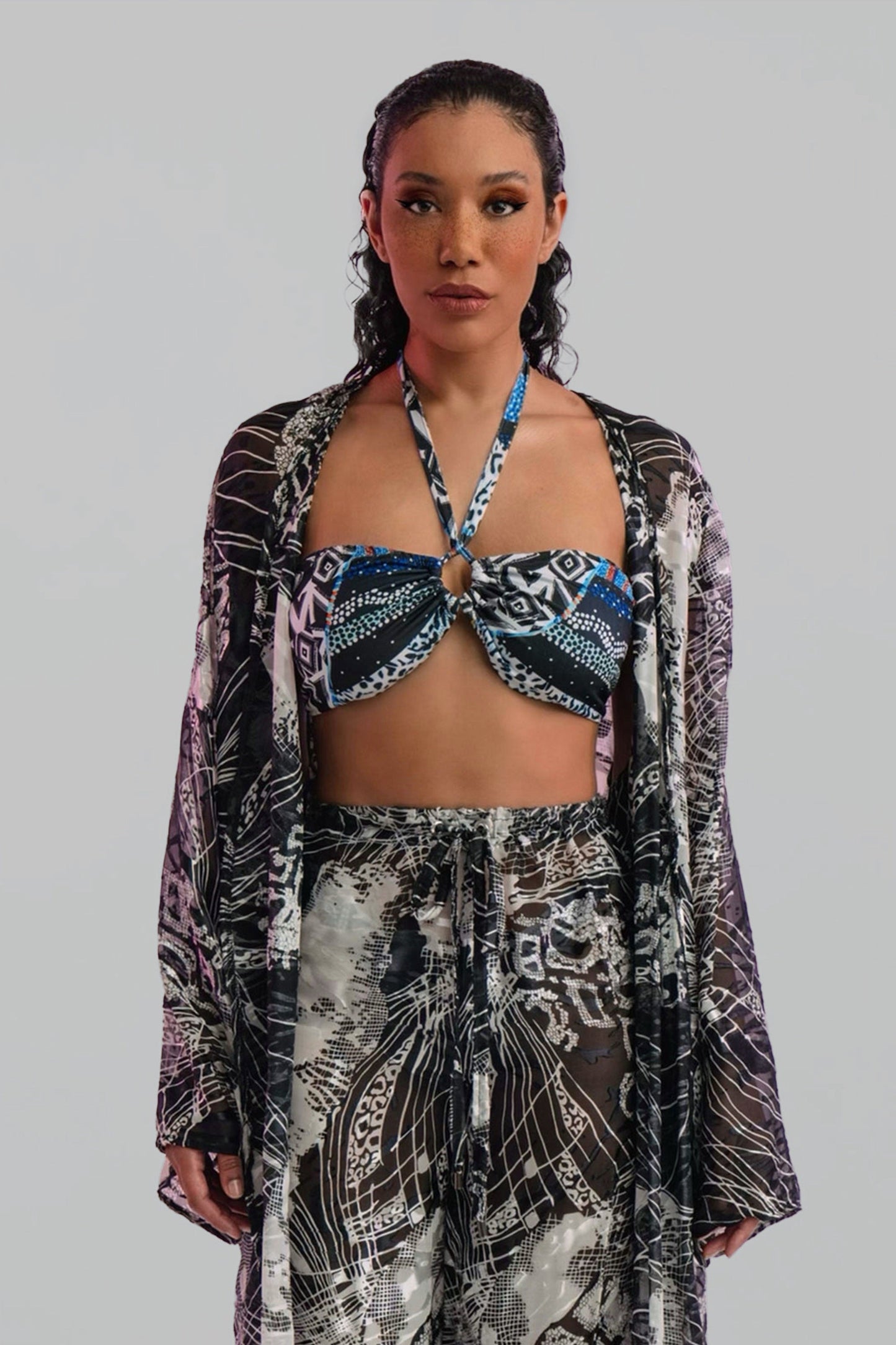 Sina Silk Cover-Up Top