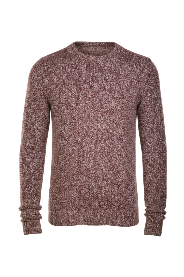 Fedeli Wool-Cashmere Marled Crewneck Knit Sweater