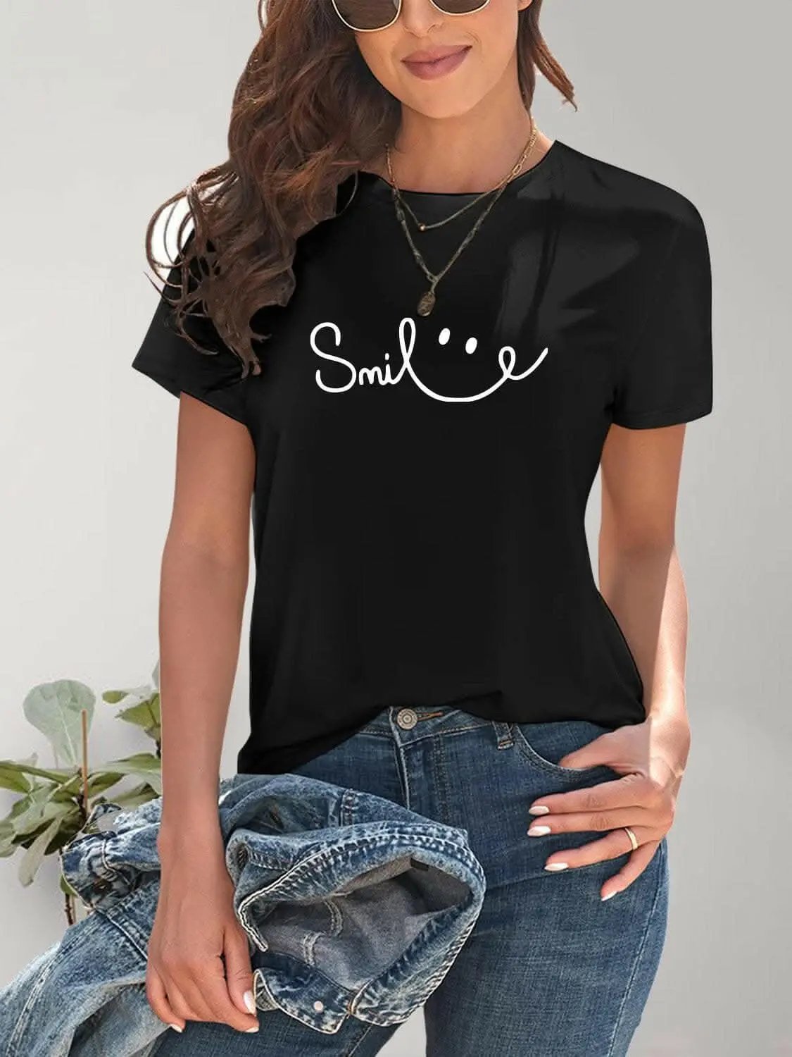 Trendsi just arrived - Smile short sleeve tee - comfy fit